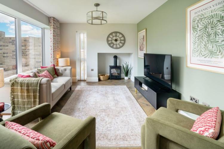 checklist for viewing a show home. living room of a show home